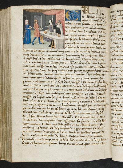 Page from Cent Nouvelles Nouvelles, c.1461-62 by French School