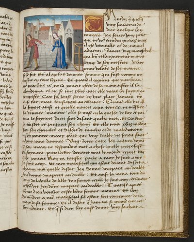 Page from Cent Nouvelles Nouvelles, c.1461-62 by French School