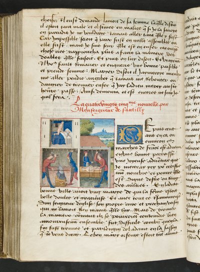 Page from Cent Nouvelles Nouvelles, c.1461-62 by French School