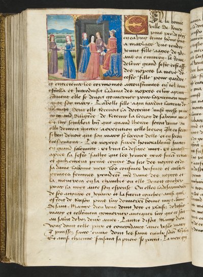 Page from Cent Nouvelles Nouvelles, c.1461-62 by French School