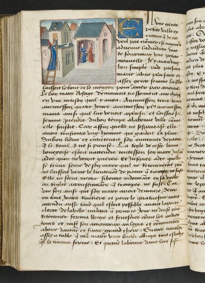 Page from Cent Nouvelles Nouvelles, c.1461-62 by French School