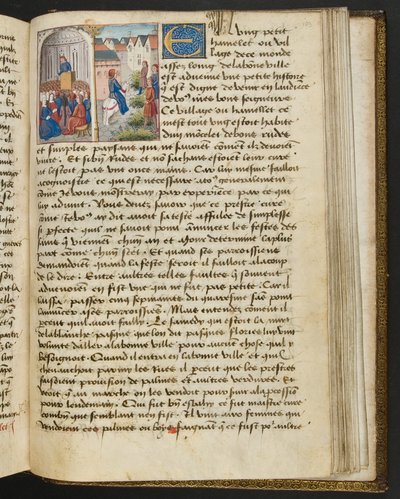 Page from Cent Nouvelles Nouvelles, c.1461-62 by French School