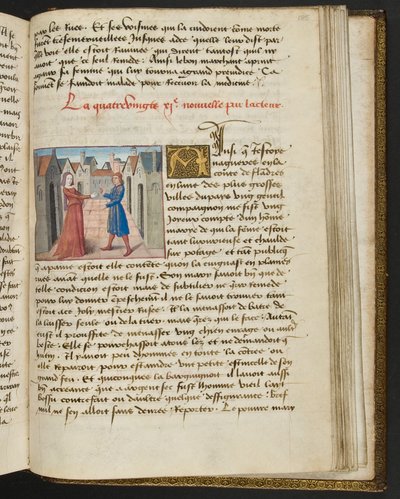 Page from Cent Nouvelles Nouvelles, c.1461-62 by French School