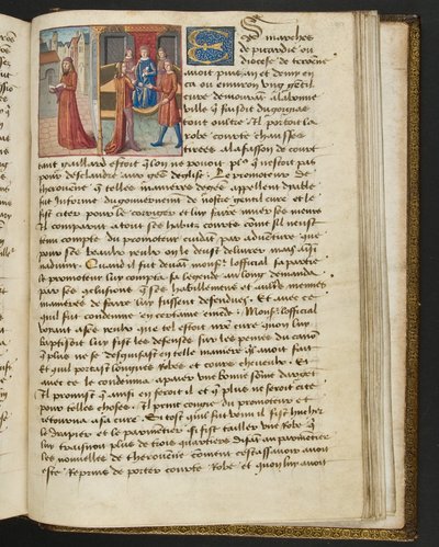Page from Cent Nouvelles Nouvelles, c.1461-62 by French School