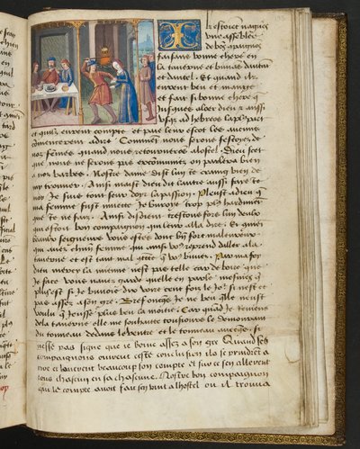 Page from Cent Nouvelles Nouvelles, c.1461-62 by French School