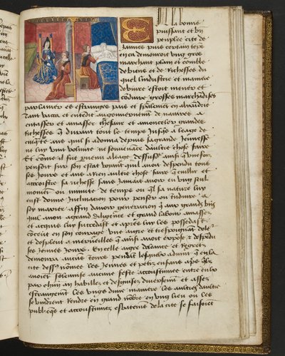 Page from Cent Nouvelles Nouvelles, c.1461-62 by French School
