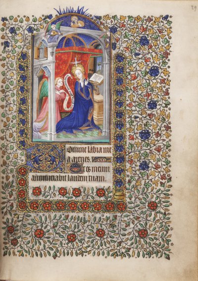 Annunciation, from a Book of Hours, use of Paris by French School