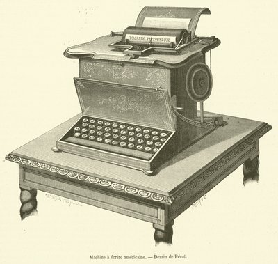 American Typewriter (engraving) by French School