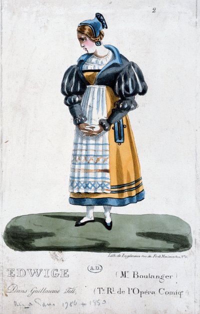 Madame Boulanger in the role of Edwige in the opera Guillaume Tell by Rossini by French School