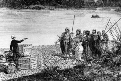 Madame Dieulafoy Attacked by Plundering Arabs, c.1880-99 by French School
