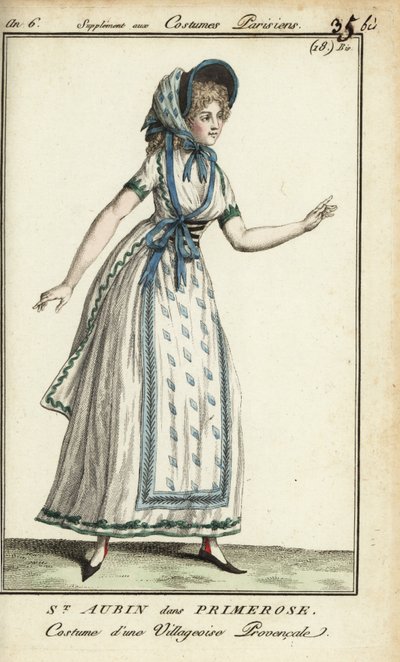 Madame de St. Aubin in Costume as Primerose by French School