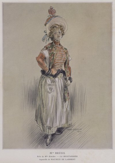 Mademoiselle Bresil as Mademoiselle Senedor in La Montansier by French School