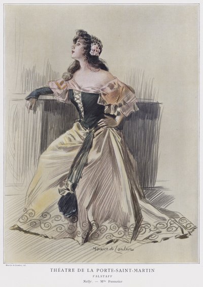 Mademoiselle Pannetier as Nelly in Falstaff by French School