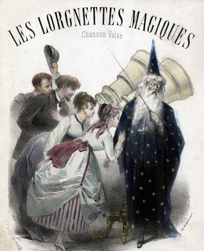 Magic lorgnettes, song for popular waltz. Lithography by French School