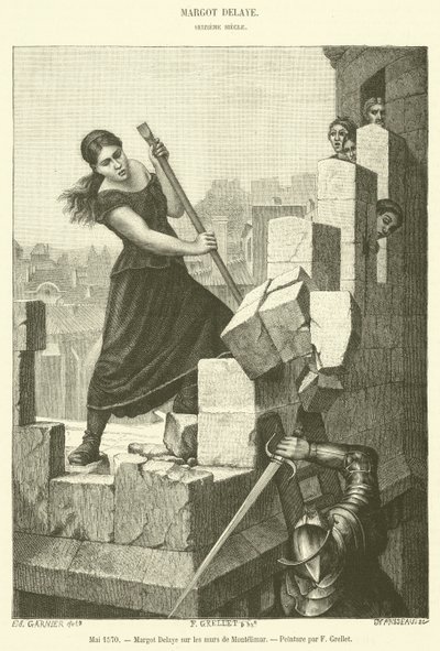May 1570, Margot Delaye on the Walls of Montelimar by French School
