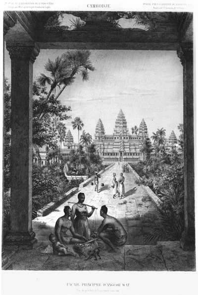 Main Facade of Angkor Wat, Illustration from Atlas du Voyage d