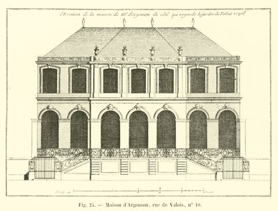 House of Argenson, Rue de Valois, No. 10 by French School