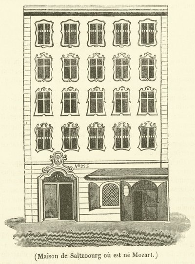 House in Salzburg where Mozart was born by French School