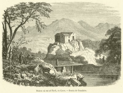 House where Paoli was born, in Corsica by French School