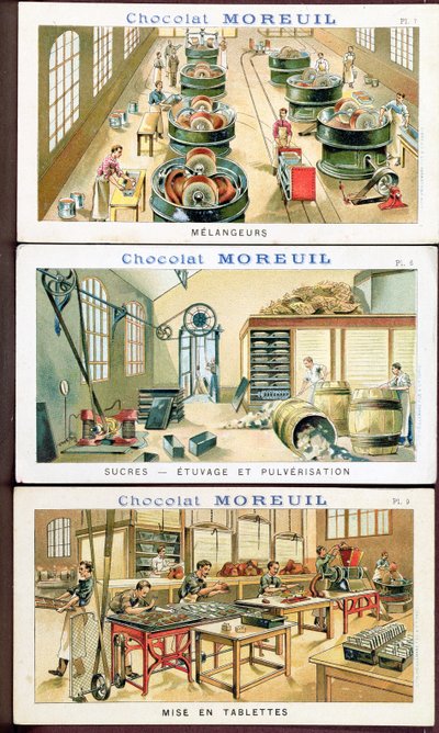 Making Chocolate, Image Advertising the Chocolate Moreuil, c.1900 by French School