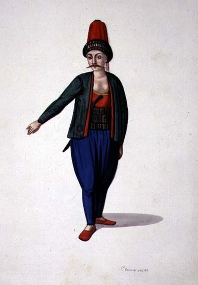 Man with a dagger, Ottoman period, third quarter of 18th century by French School