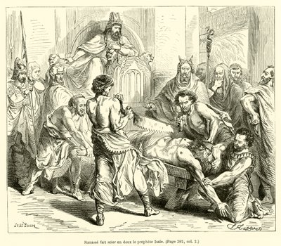 Manasseh Sawing the Prophet Isaiah in Two by French School