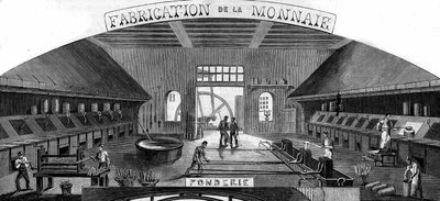 Manufacture of money: foundry by French School