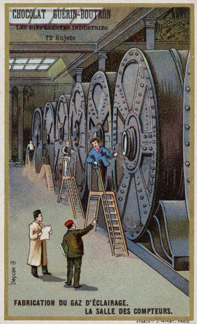 Manufacturing gas for lighting. Meter hall by French School