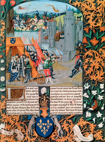 Manuscript Depicting a Battle from the Hundred Years War by French School