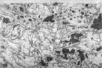 Map (from Beauvais to Senlis) of Cassini Prepared by the Cassini Family, Especially by Cesar-François Cassini (Cassini III) and His Son Jean-Dominique Cassini (Cassini IV). The Leves were Made between 1756 and 1789 and the 181 Sheets of the Map were Publis by French School