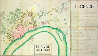 Map of Düsseldorf by French School