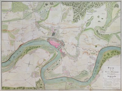 Map of Dusseldorf and surrounding areas by French School