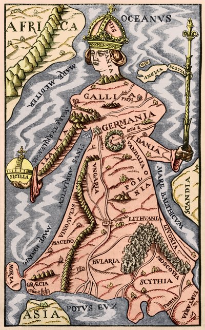 Map of Europe, illustration from Le Magasin Pittoresque, 1849 by French School