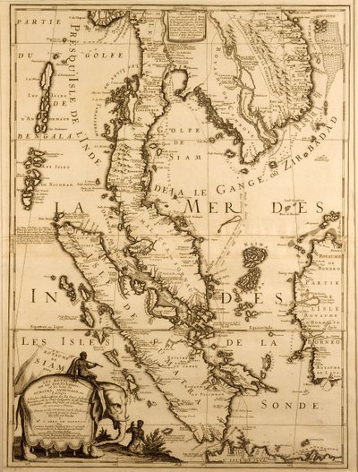 Map of South East Asia, 1687 by French School