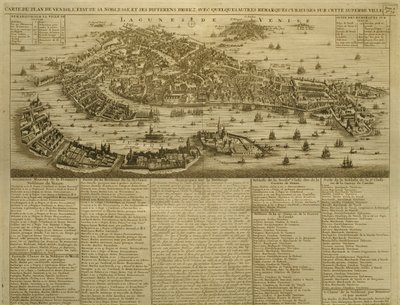 Map of Venice, published by H. Chatelain in Amsterdam, 1728 by French School