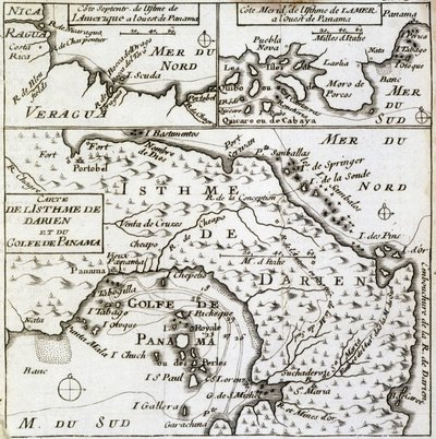 Map of the Isthmus of Darien and the Gulf of Panama in 