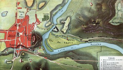 Map of the country of Lourdes in 1858, year of Bernadette Soubirous