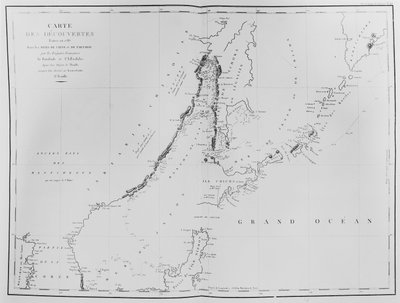 Map of the discoveries made in 1787 in the China Seas and Strait of Tartary by French frigates La Boussole and L