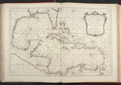 Map showing the Gulf of Mexico, Carte reduite du golphe de Mexique et des isles de l
