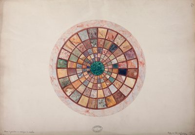 Marble Mosaic on Top of the Pedestal Made for Princess Elisa by French School