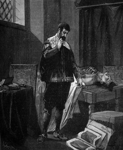 Marcello Malpighi, Italian doctor and anatomist practicing autopsy by French School