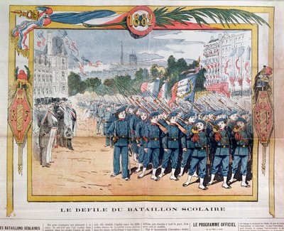 March of School Battalions on the 14th July 1882 by French School