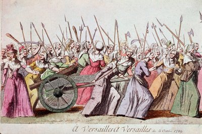 March of the Women on Versailles, Paris, 5th October 1789 by French School