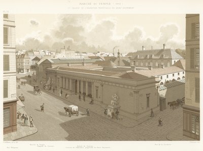 Temple Market, 1840, and Convent of the Perpetual Adoration of the Blessed Sacrament by French School