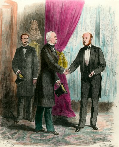 Marechal Mac Mahon Visiting the New President of the Republic Jules Grevy After the Presidential Election in 1879 by French School