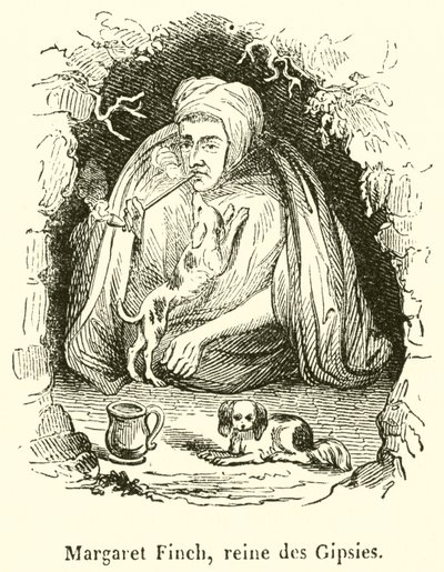 Margaret Finch, Queen of the Gypsies (engraving) by French School