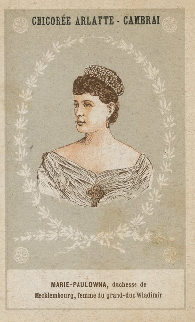 Marie Pavlovna, Duchess of Mecklenburg, Wife of Grand Duke Vladimir by French School