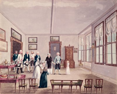 Marie-Thérèse-Charlotte de Bourbon, Madame Royale, meets her cousins Emperor Francis II of Austria and his wife Maria Teresa in Vienna after her release in 1795 from imprisonment in Paris, c.1796 by French School