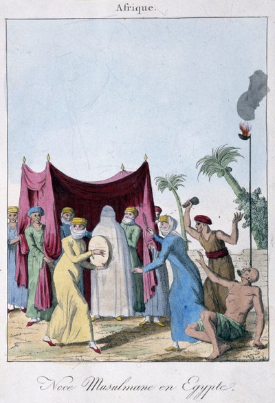 Muslim marriage in Egypt - in Customs and traditions of peoples, ed. Hocquart, Paris by French School