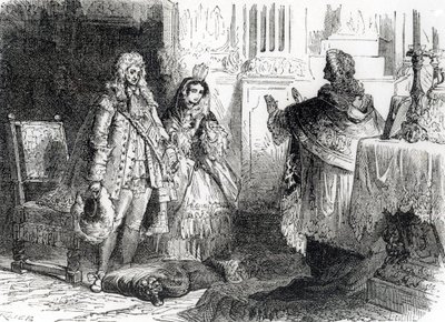 Marriage of Louis XIV and Madame de Maintenon by French School